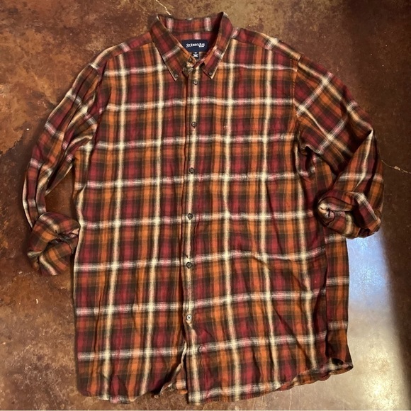 Mens XLT St John’s Bay Lightweight Flannel Button Front Shirt - Picture 1 of 4